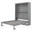 Grand lit escamotable mural avec tablettes, gris (OLD SKU: LP000693AAE-1)