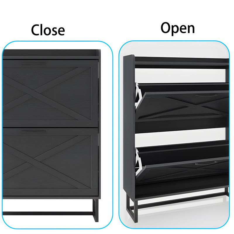 Pour la maison, le vestibule, la chambre à coucher et la porte, étagère à chaussures, Noir