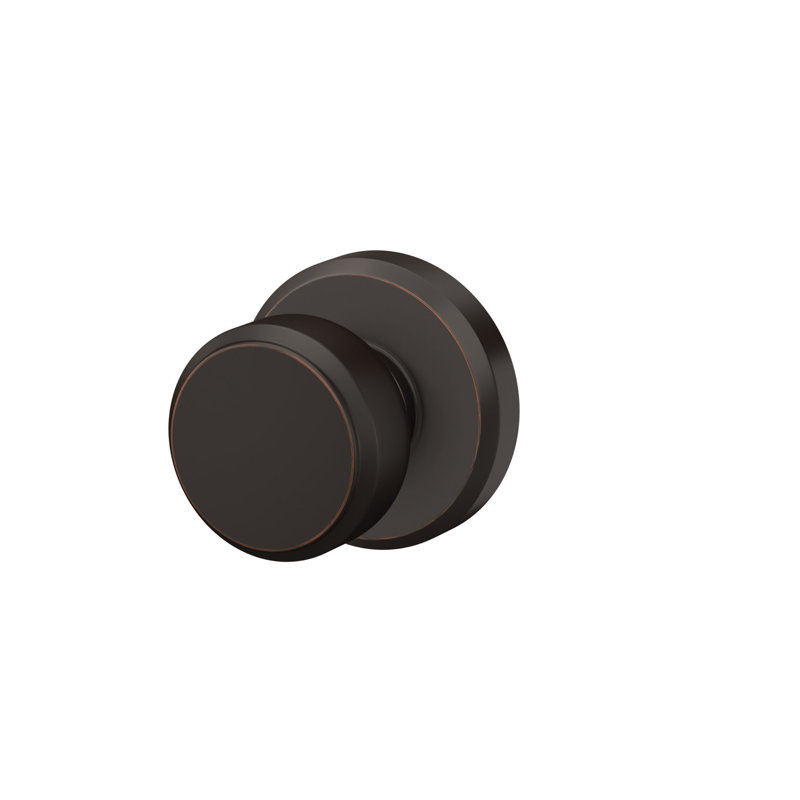 Bowery Knob with Greyson Trim Non-Turning Lock, Aged Bronze