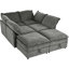 6 lits gris avec rangement, largeur de 126 po, pratique 6, construction-31885757