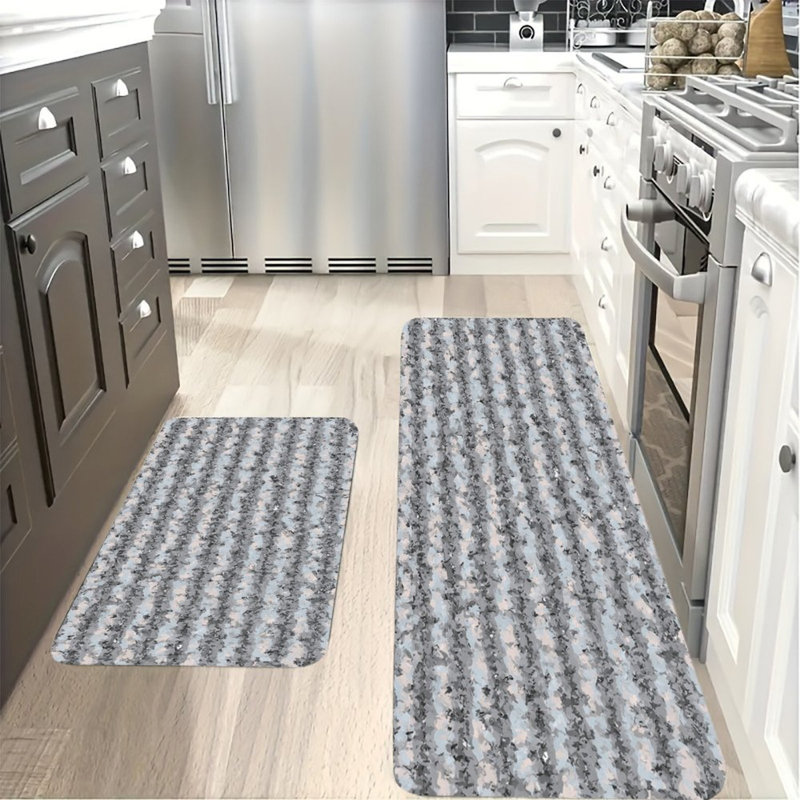 Abstract Texture, Kitchen Mats Set Of 2