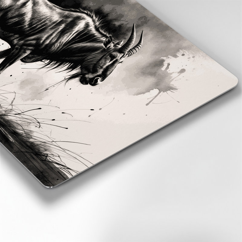 Faune, art mural beige en métal Hartebeest, H 11 po x l 14 po