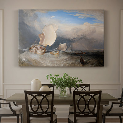 Bateaux néerlandais dans une tempête (la pièce de mer de Bridgewater) -J.M.W. Turner - Toile tendue avec châssis - 1801