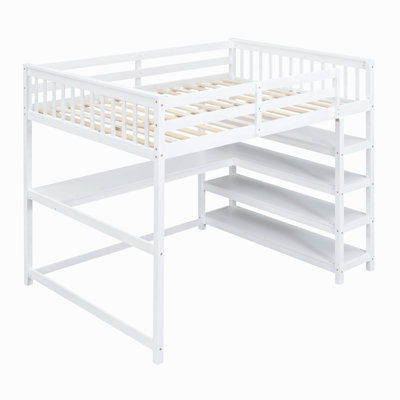 Loft Bed With Storage Shelves