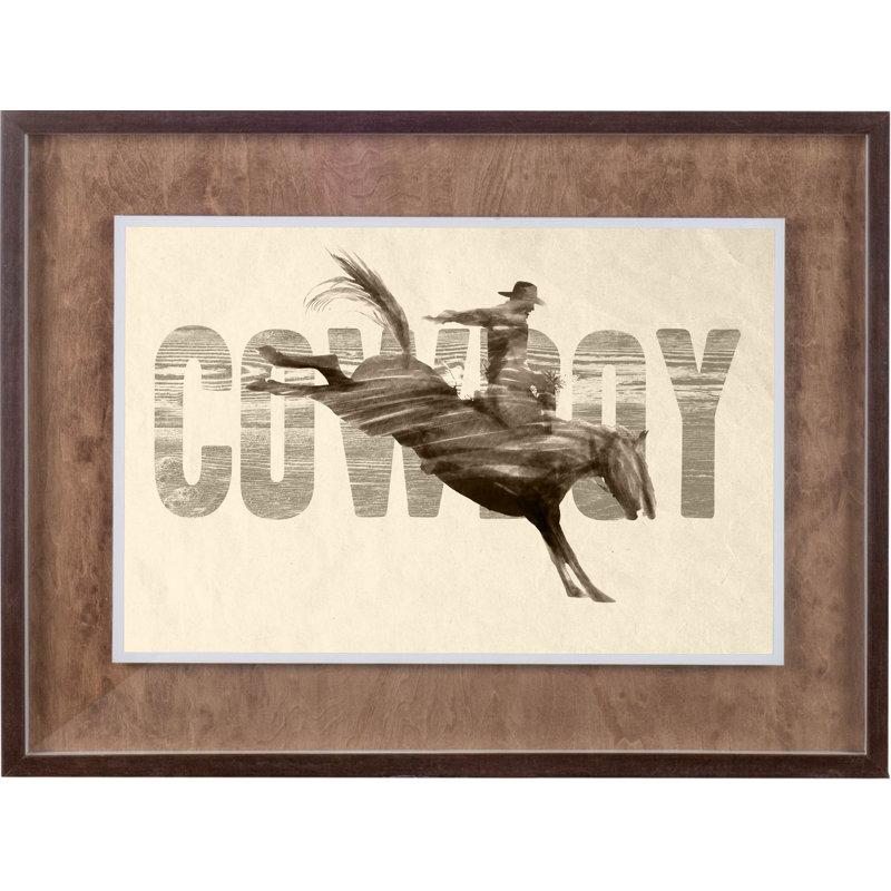 Cowboy by THE Studio a Framed Art Print Matted under Glass, Cowboy