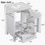 Meuble-lavabo moderne de 20 pouces avec lavabo en céramique, tiroir et porte à fermeture en douceur, organisateur de porte double couche, tiroir de séparation, patins réglables - conception de rangement peu encombrante-1893887329