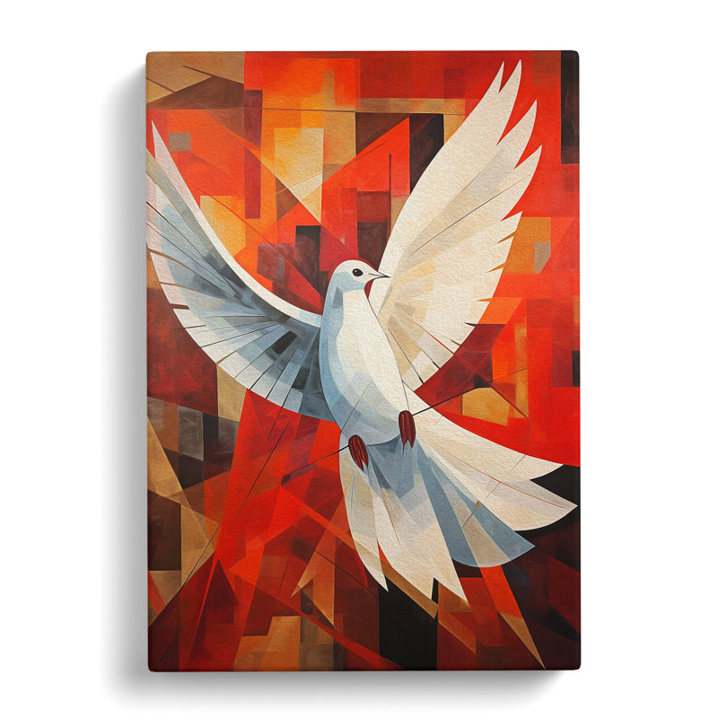 Dove Bird Constructivism - No Frame Print, 76cm H x 50cm W x 3cm D
