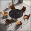 Modern Artificial Stone Round Dining Table with Carbon Steel Base for Six People, Durable and Stylish-1736650481-1736650483