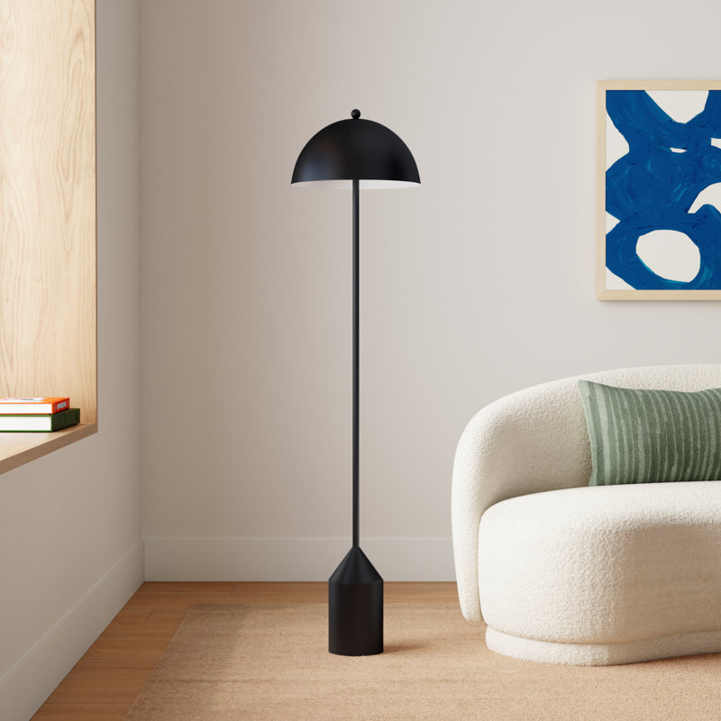 Jemma 59'' Traditional Floor Lamp, Black, Black