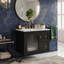 Tour de meuble-lavabo simple 24 po avec lavabo en céramique et armoire de rangement, 2 tiroirs et 1 porte à fermeture en douceur-390945253