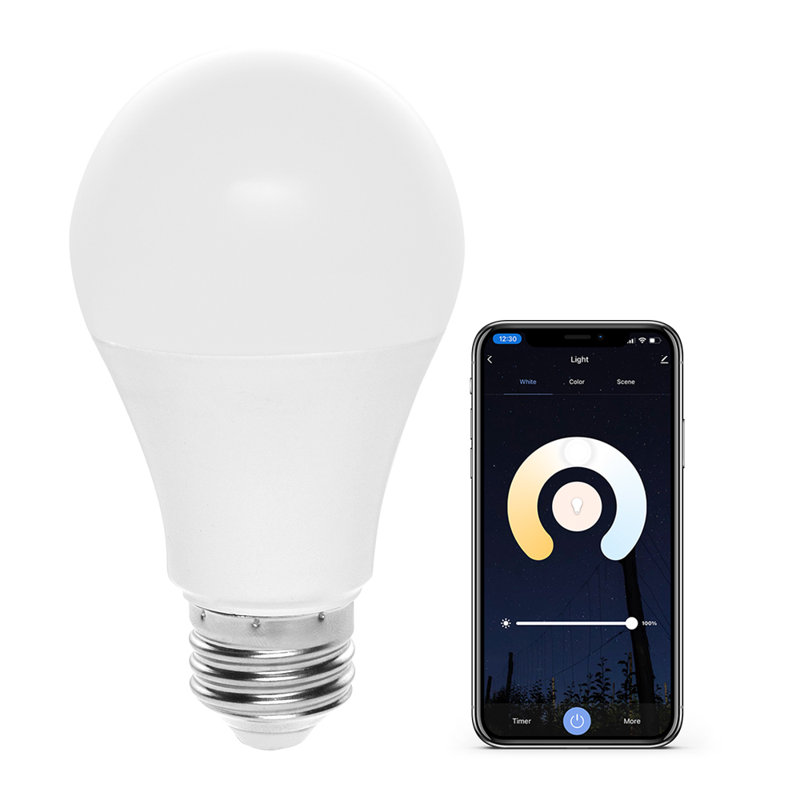 9 Watt (60 Watt Equivalent), A19 LED Smart, Dimmable Light Bulb, Color Changing Tunable White E26/Medium (Standard) Base