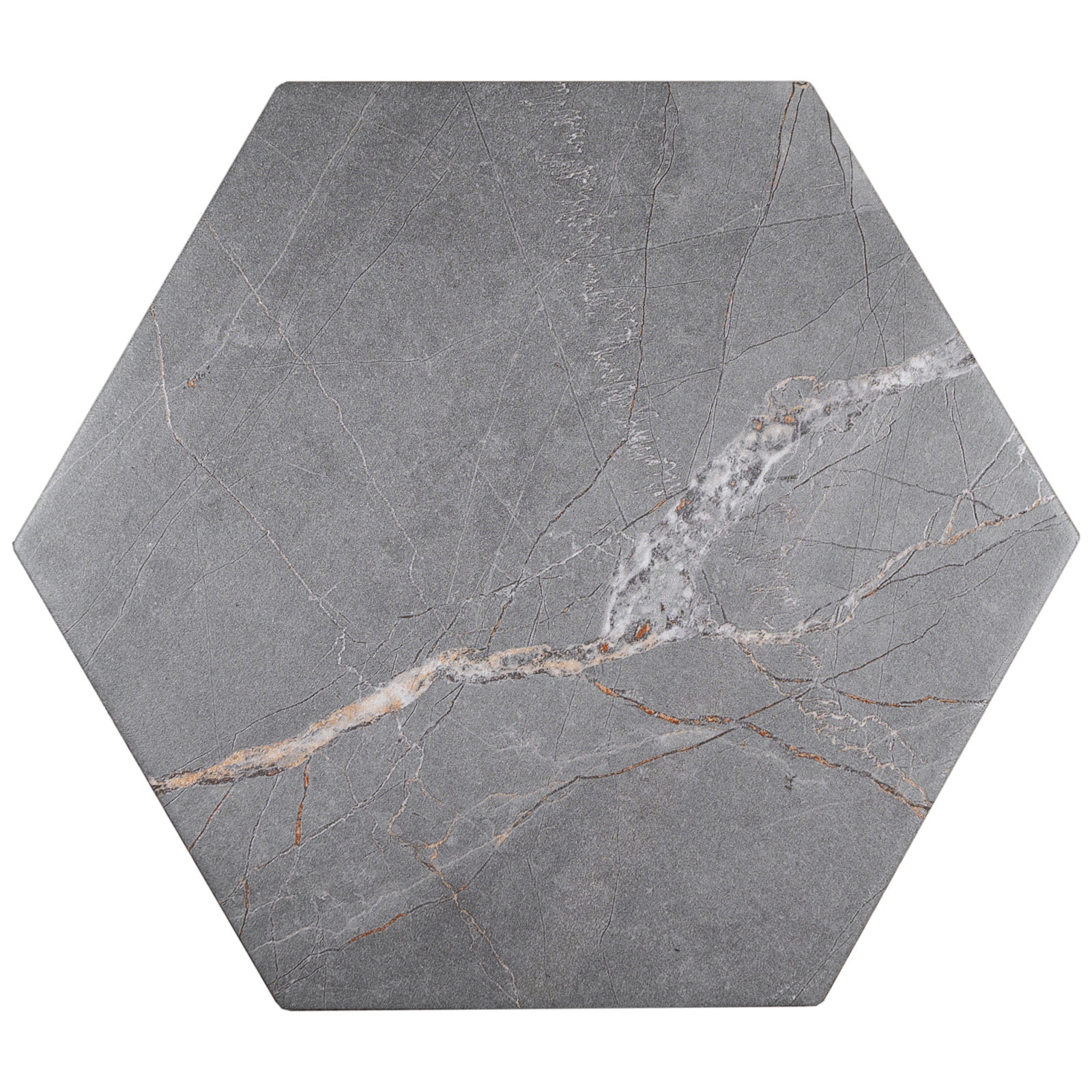 Elegance 8" x 9" Porcelain Tile, Dark Gray