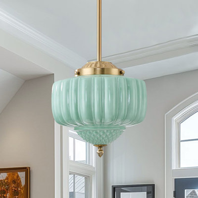 Grand luminaire suspendu en verre de lait