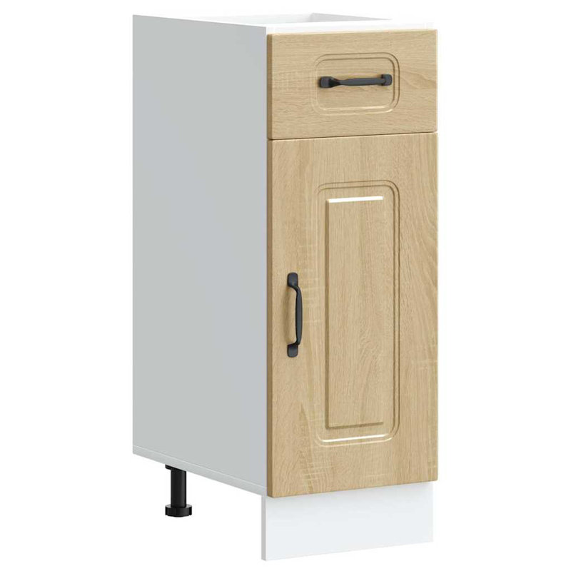 Kitchen Base Cabinet Kalmar Engineered Wood, 81.5cm H x 30cm W x 46cm D, Sonoma Oak