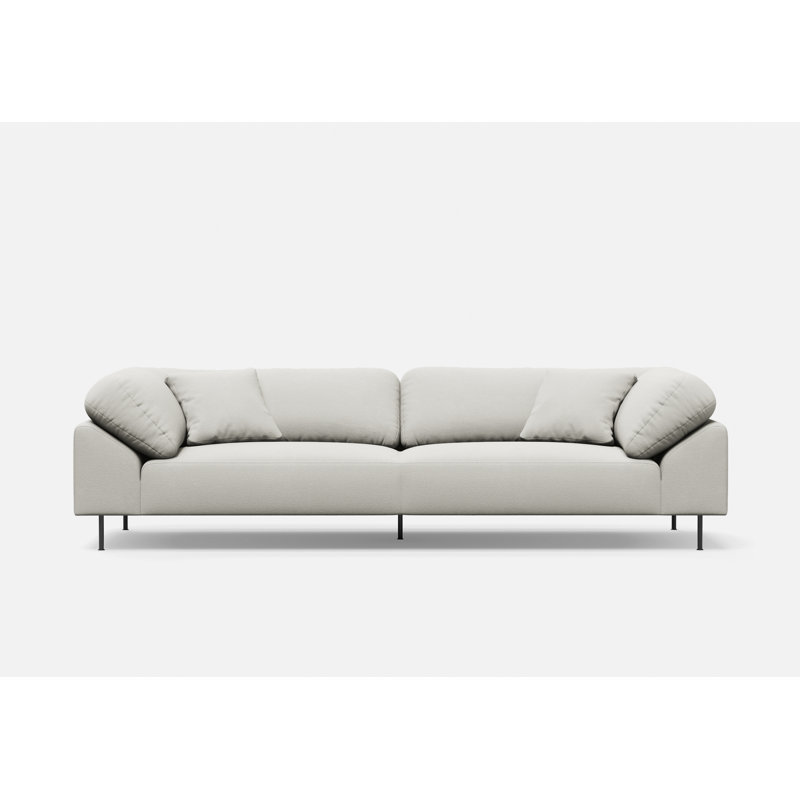 Collar 3-Seater, Cotton Blend, Ivory