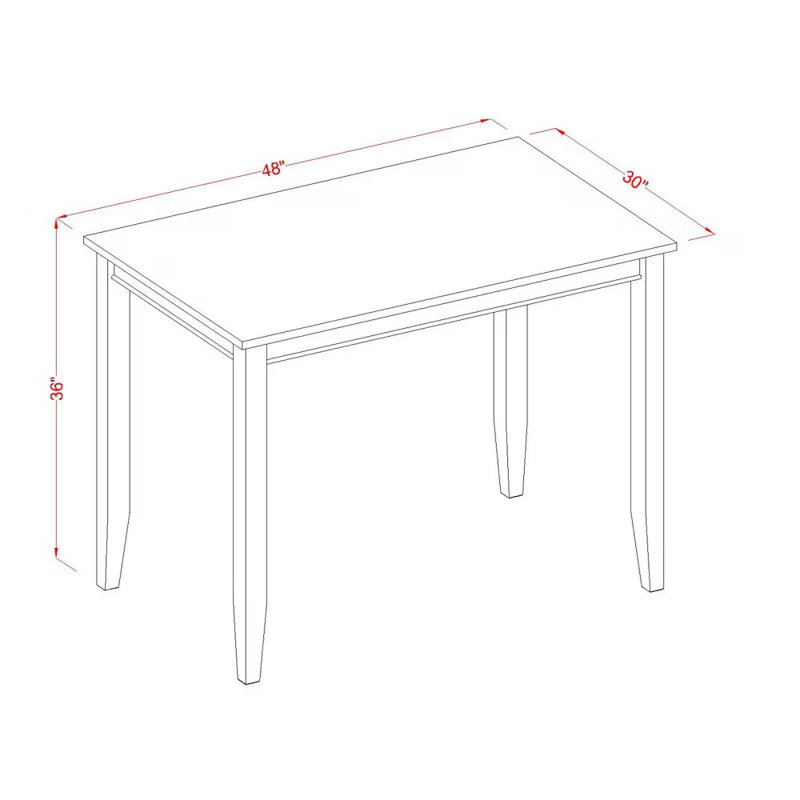 Table Buckland à hauteur de comptoir rectangulaire pour petits espaces, noir, Noir