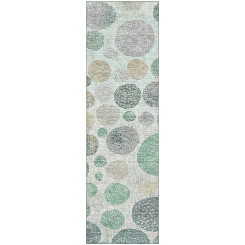 Premium Machine Washable Lonon AMF1952 Geometric Rug, Runner 2'3" x 7'6"
