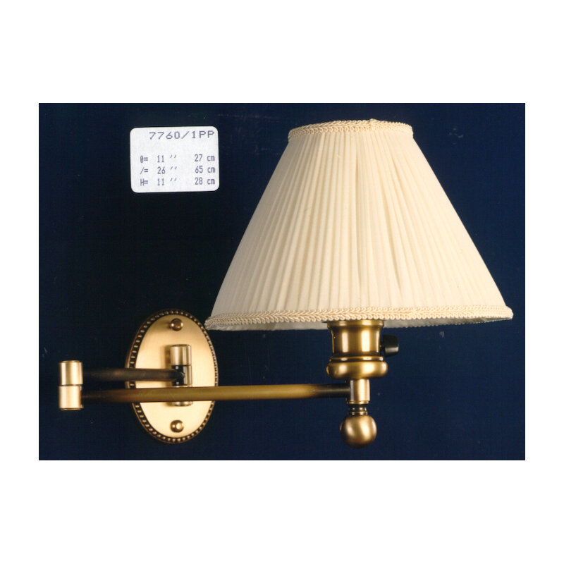 Cowie Swing Arm Sconce, Mat Shaded Flemish