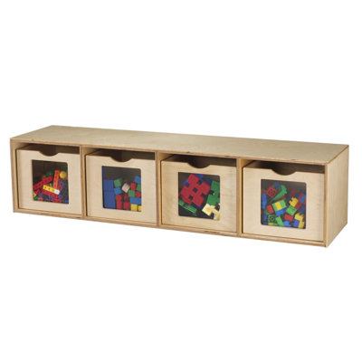 4 Compartment Manufactured Wood Cubby