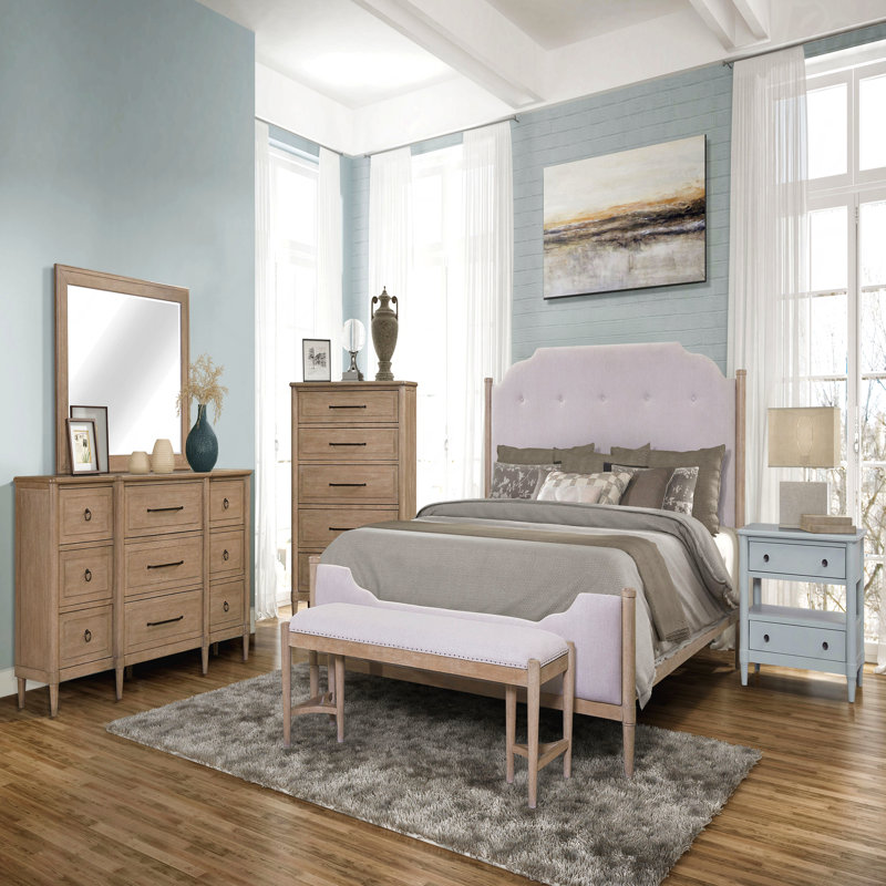 Table de chevet ouverte 2 tiroirs Ocean Finish
