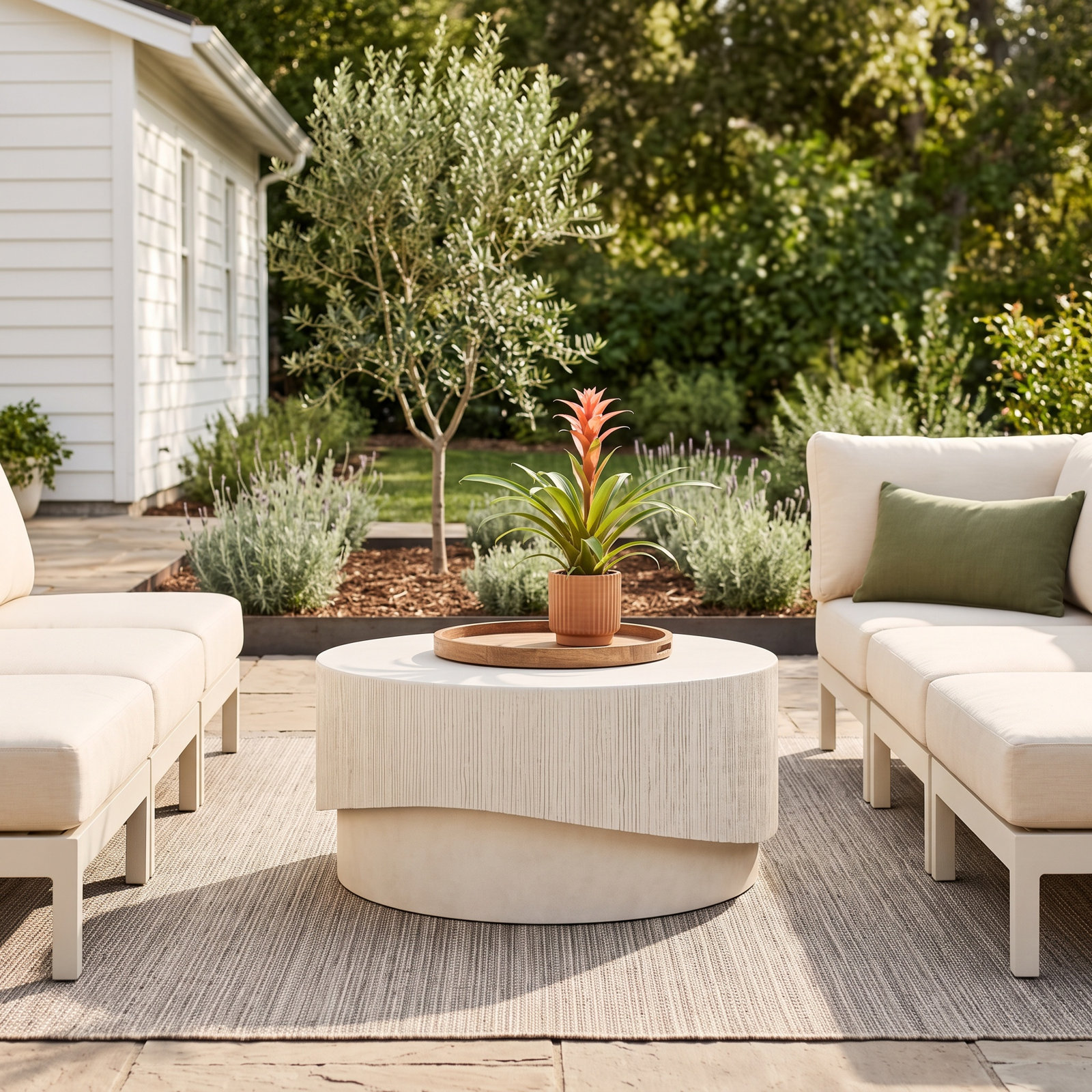 Albans Round Outdoor Coffee Table , 36 " W 36 " D