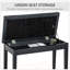 Duo banc de piano avec coussin rembourré en similicuir, structure en bois et capitonnage à boutons pour plus de confort et de style-129894941-129894942-129894944