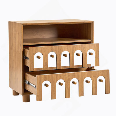 Nightstand, Bedside Table With Storage Shelf And Drawers