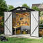 6.5 Ft. W X 4.2 Ft. D Steel Storage Shed With Door Lock