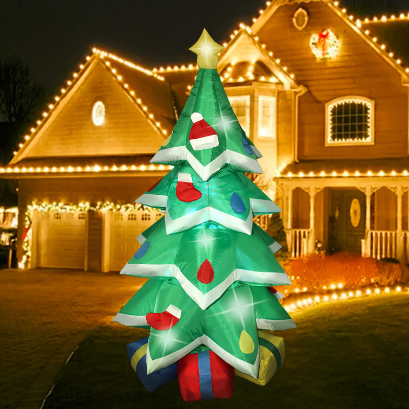 Arbre de noël gonflable avec 3 lumières