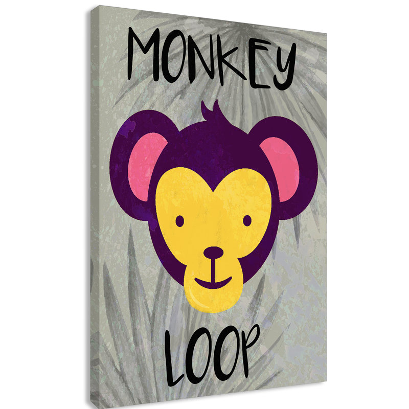 «Monkey Loop», impression sur papier, H 36 po x l 24 po x P 1,5 po, Canevas