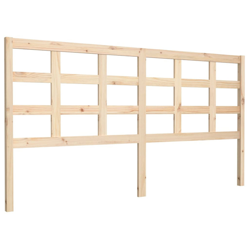 Mendota Solid Wood Slat Headboard, Super King (6'), Black