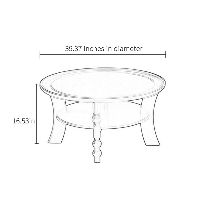 Table basse American Vintage, H 16,53 po x L 39,37 po x l 39,37 po