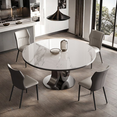 Italian style luxury round dining table sets