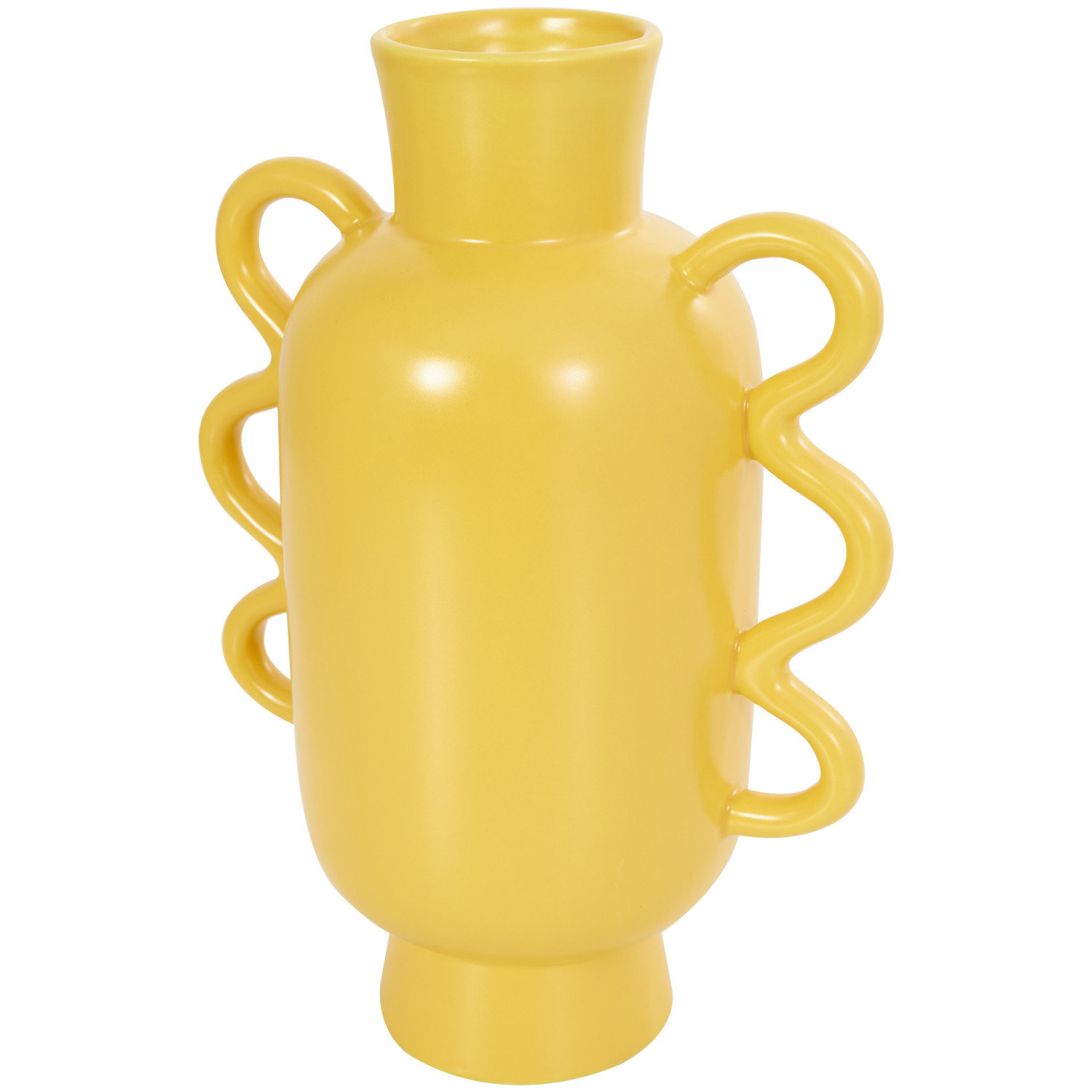 Edicott 11'' Dolomite Table Vase, Cream/Yellow