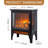 17" Freestanding Electric Fireplace Heater With Realistic 3D Flame Effect, Classic Wood Stove Design-709354033
