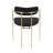 Bellatrix 18'' H Velvet Upholstered Metal Armchair-343536721