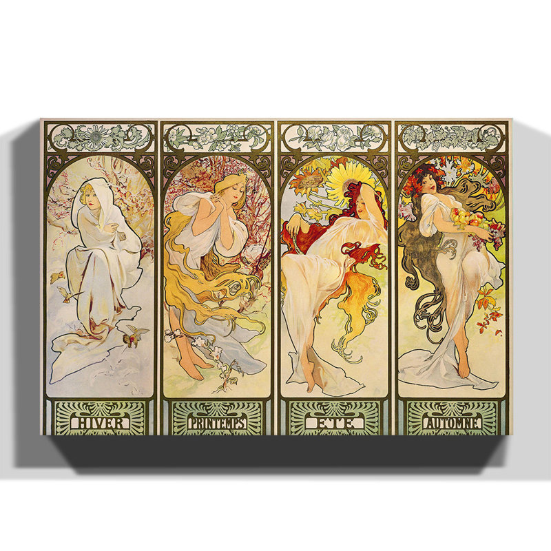 The Four Seasons (1) by John Audubon - Wrapped Canvas Painting, 70cm H x 100cm W
