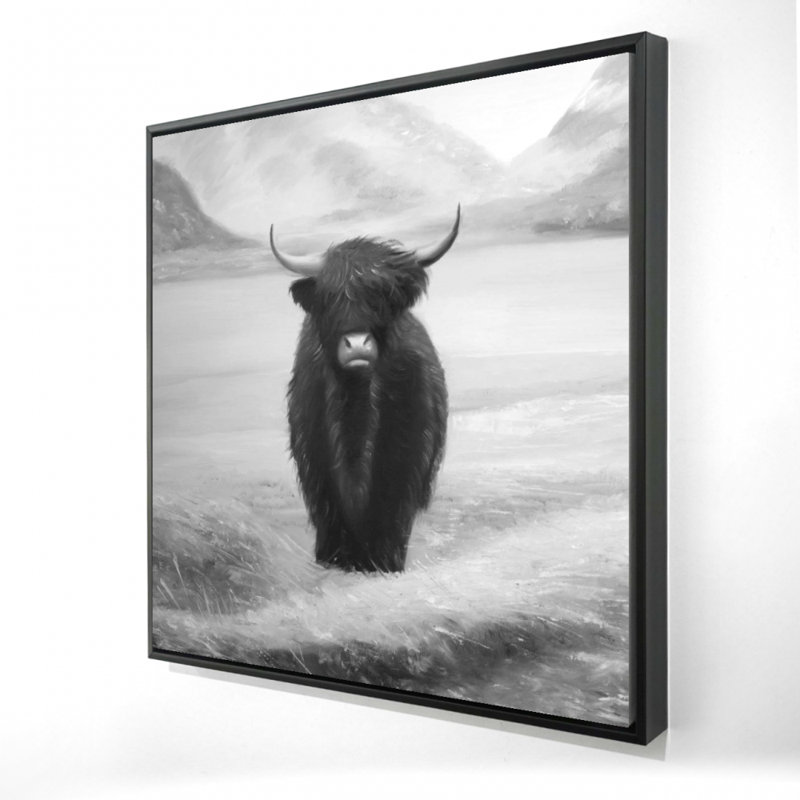 «Vache Highland monochrome»