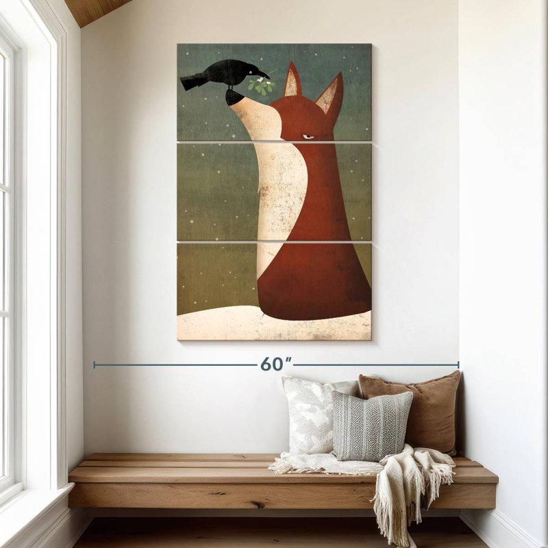 Brampt Fox And Mistletoe, 50" H x 32" W