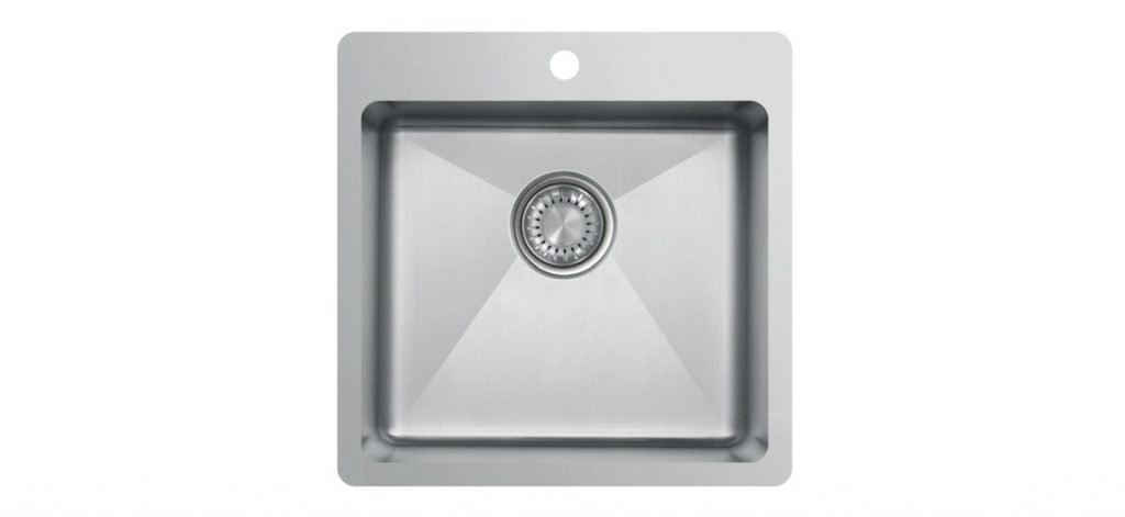 Micro Series ME500.500 1.0 Bowl Stainless Steel Undermount/Inset Kitchen Sink with Tap Hole - 504x504mm