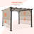 Pergolas d'extérieur 10 pi L 10 pi. Pergola en métal avec auvent
