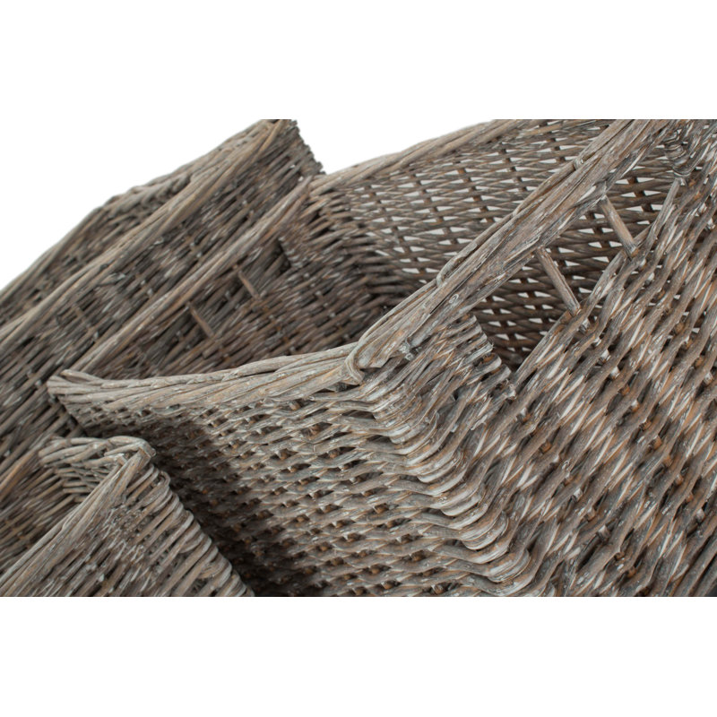 Fleur De Lis Living 4 Piece Wicker Storage Basket Set