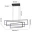 Kanise 3-Light Modern Chandelier Rectangular Black Cage Kitchen Island Pendant with Remote-205194046
