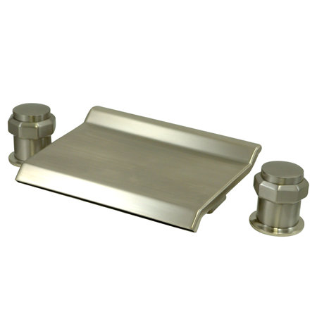 Double Handle Wall Mounted Roman Tub Faucet, Satin Nickel