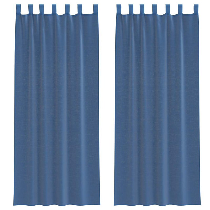 Blackout Curtains With Hanging Loops 2 Pcs Velvet, 140cm Width x 260cm Drop, Royal Bue