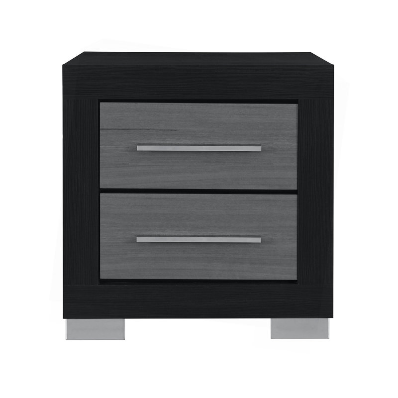 Table de chevet Elsa noir et gris
