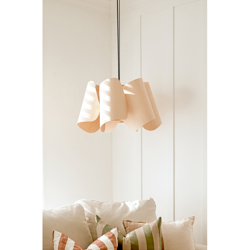 Luminaire suspendu unique à 1 lumière Camila, Cendré