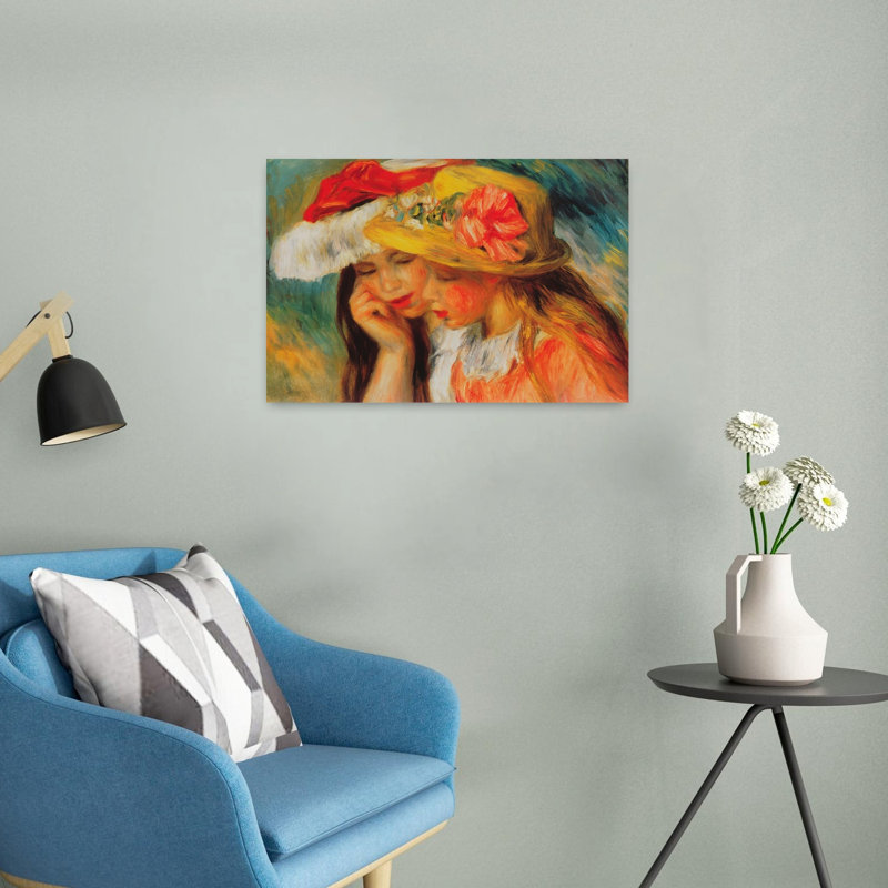 «Deux Soeurs», reproduction d'art classique printanière colorée contemporaine, 16" H x 24" W