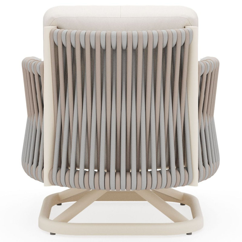 Eve Outdoor Swivel Lounge Chair, Chestnut Brown