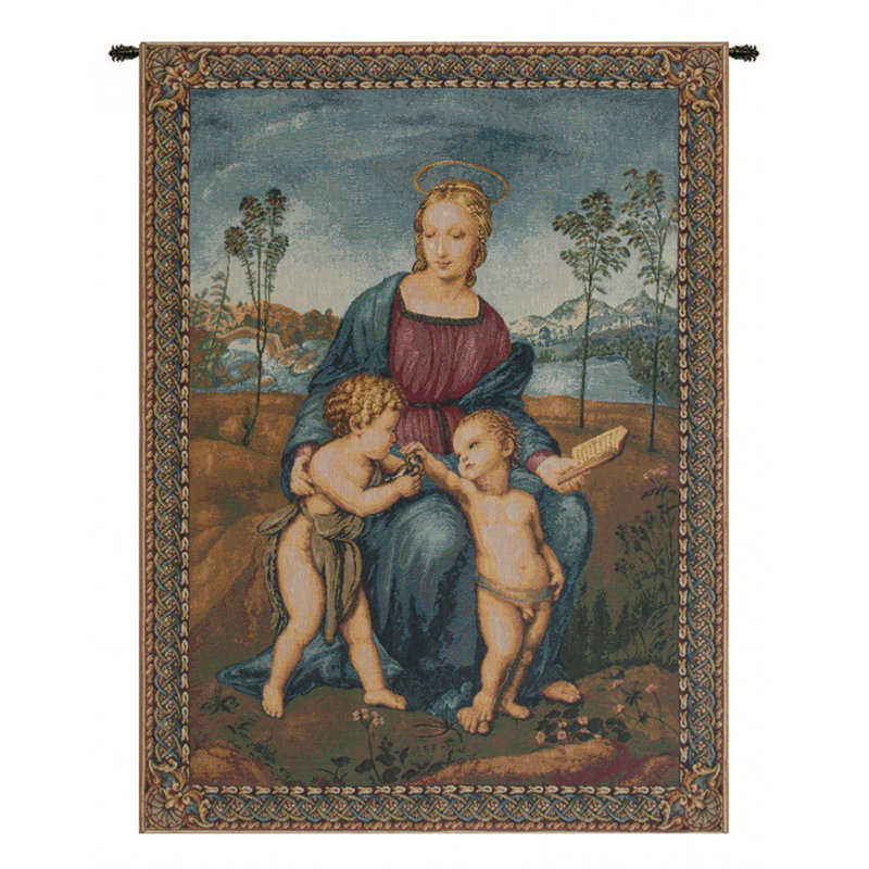 Loom Woven Cotton Blend Wall Hanging, 19" H x 17" W x 0.1" D